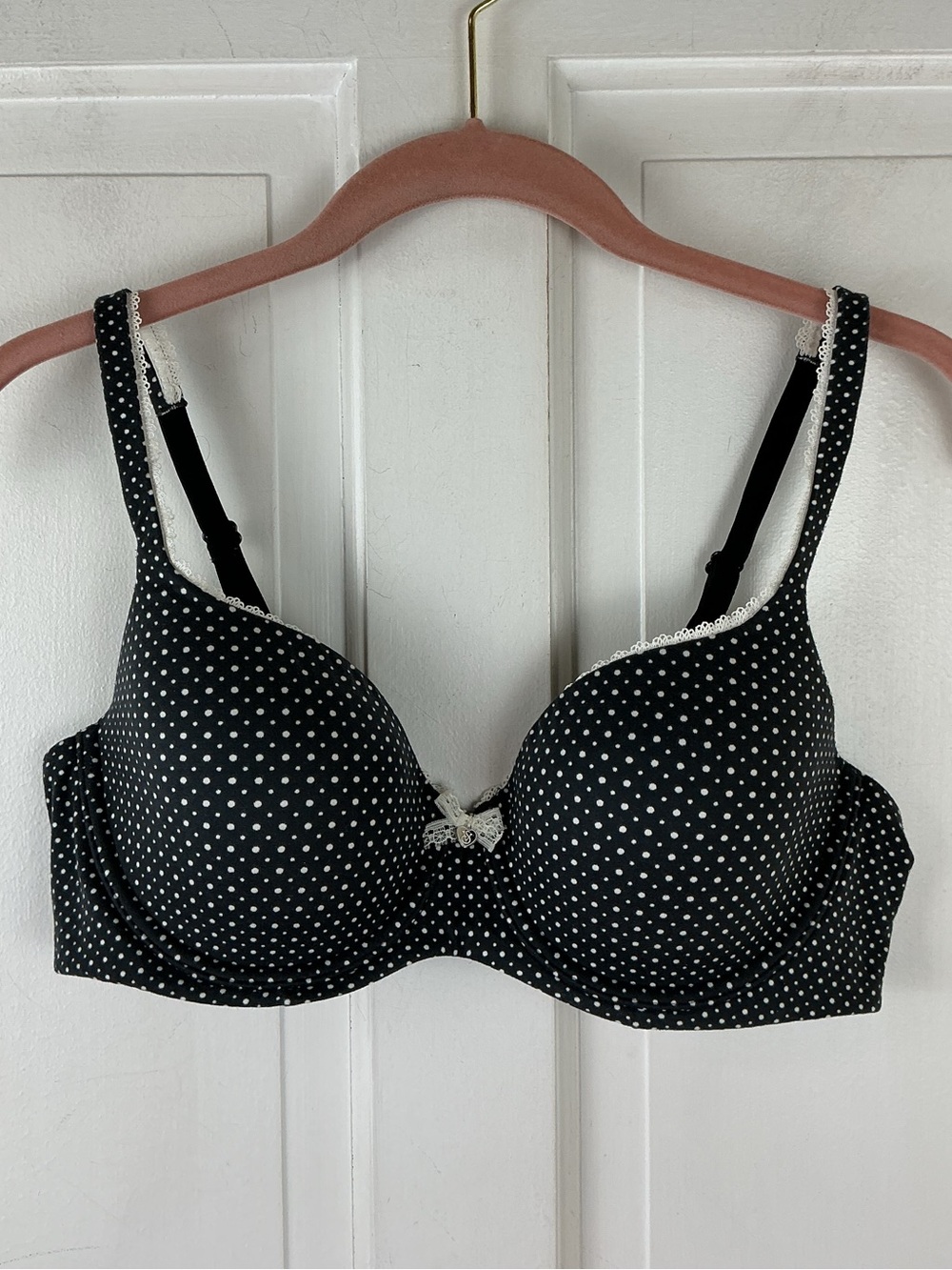 Victoria Secret Body Lined Demi Polka Dot Bra